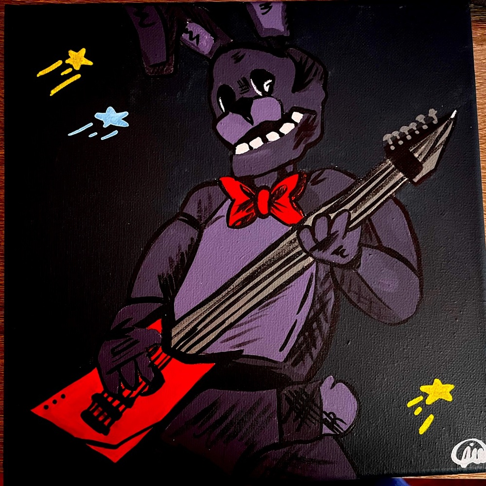 Bonnie FNAF acrylic painting on canvas
